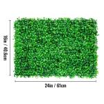 Kunstmatige plantenwand, 8 stuks, 24 x 16 inch, inkijkbescherming, heg, groen, kunstbuxus mplaat, PE, privacybescherming, , 60 x 40 cm, inkijkwerende heg, wanddecoratie, plantenwan