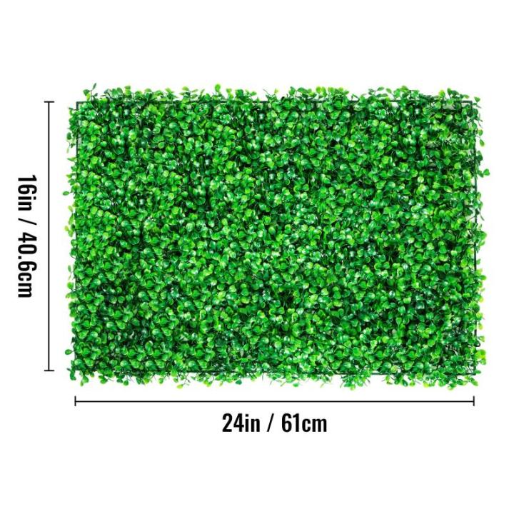 Kunstmatige plantenwand, 8 stuks, 24 x 16 inch, inkijkbescherming, heg, groen, kunstbuxus mplaat, PE, privacybescherming, , 60 x 40 cm, inkijkwerende heg, wanddecoratie, plantenwan
