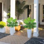 Areca , grote kunstpalm, 68 cm hoog, 12 takken in pot, kunstplant, tropische Hawaï, groen, kunstplant, Real Touch, planten, kunstbloemen, decoratie, kantoorplant, grote groene