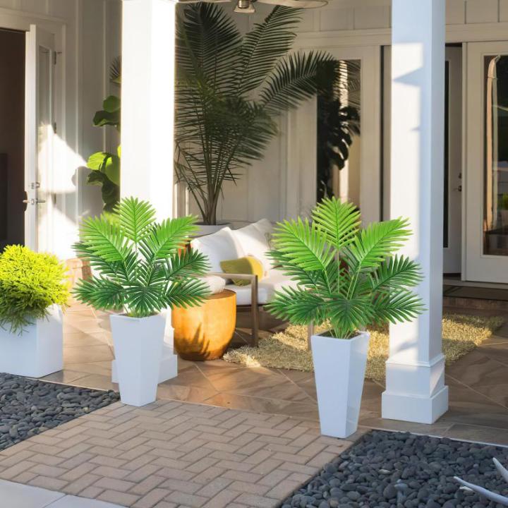Areca , grote kunstpalm, 68 cm hoog, 12 takken in pot, kunstplant, tropische Hawaï, groen, kunstplant, Real Touch, planten, kunstbloemen, decoratie, kantoorplant, grote groene