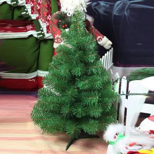 Leichter Tisch-Weihnachtsbaum mit Ständer für kleine Orte, Feiertagsdekoration, PVC-Tannenbaum, Kleiner Weihnachtsbaum, mehrfarbiger künstlicher Weihnachtsbaum, grün, 90 cm, Ge