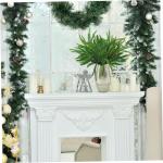 12 Stück Norfolk-Tanne-Stängel, realistische künstliche Tannenzweige, weicher Kleber, Norfolk-Tanne-Weihnachtszweige für Weihnachten (25,6 Zoll), künstliche Pflanzen