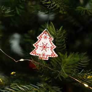 36-delige Kerstboom Decoratie Houten et - Kerstboom Decoraties voor het versieren van de kerstboom - Kerstboom Decoraties (Ster/Hart/Spar)