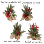 Mini-Weihnachtsbaum, 30,5 cm, künstlicher kleiner Weihnachtsbaum mit Jute-Basis, Tisch-Weihnachtsbaum, Kiefernbaum, für Innenbereich, Heimdekoration, Urlaubsdekoration (D)
