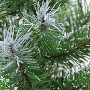 Künstlicher Weihnachtsbaum aus Blauer Fichte mit PE- und PVC-Zweigen for Zuhause, Büro, Urlaub, Innen- und Außendekoration, beflockter voller Baum aus Fichte mit Metallscharnier