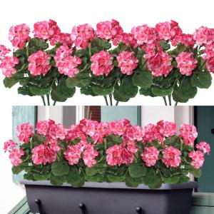, 6 bundels voor binnen en buiten, , decoratie, , uv-bestendig, geraniumstruik voor hangende tuin, veranda, raam, box, decoratie, roze