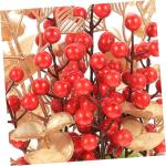 Künstlicher Blumenkorb Rote Beerendekor Zum Mondneujahr Vasendekor Esstischdekoration Gefälschte Pflanzen Künstliche Rote Beeren Paargeschenk Verlobungsornament Eisen