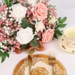 Gypsophila , 10 stuks, Gypsophila , sluierkruid, namaakbloemen, boeketten voor bruiloft, bruid, feest, woondecoratie (roze en wit)