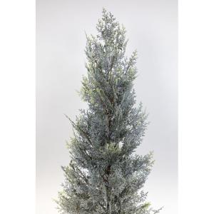 Ceder/conifere in sneeuwlook in pot, GA kunstplant kunstboom, decoratieve boom (80 x 34 cm)