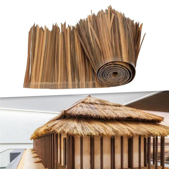 Künstliche Strohrolle Tiki-Bar-Dach, Synthetisches Strohdach Strand-Hawaii-Party, DIY-Strohrolle Gartenzaun Für Tiki-Bar, Hütte, Terrasse(0.5x5m)