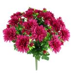 Kunstchrysant boeket 35 cm kunstboeket chrysant herfstdecoratie zijden bloem kunstbloemen decoratieve bloemen boeket middenstuk boeket bruiloft tafeldecoratie donkerroze