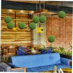 12 STK Blumenarrangement Topiary-käfigrahmen Drahtkugel Rahmen Aus Buchsbaum-formschnitt Stubenwagen Halter Für Blumengraskugeln Topiary-Kugel Faux Anlage Ball Green Plastik