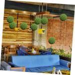 12 STK Blumenarrangement Hochzeitsdeko hochzeits Dekoration grünes Rahmengestell Regal für Graskugeln Pflanzen kunstpflanze Blumenregalhalterkäfig Grasballenregal Plastik Green