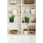 2 stuks kunstvetplanten, voor woondecoratie, gepot kunstvetplanten, kunstvetplanten, in keramische potten, moderne voor binnen, voor badkamer, plank, kantoordecoratie