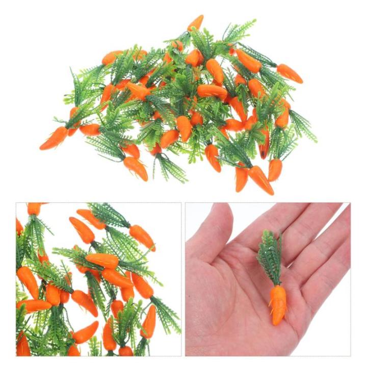 1 Satz Simulierte Karotte Karotten Kuchendeko Karottenkuchen-Dekoration Glitzernde, Funkelnde Karotten Kaninchen Karotten Gemüse Heimdekorationen Gemüse-Foto-Requisite Plastik 60