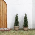 Kunstplant ceder 120 cm in pot, coniferen kunstmatig outdoor UV beschermd voor huis woonkamer tuin veranda decoratie (2 stuks)