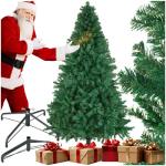 Kunstkerstboom, dichte dennenboom, kunstkerstboom, flexibel buigbaar, incl. stalen boomstandaard, kerstboom als kerstdecoratie, groen - 210 cm, 1106 naalden