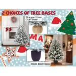 Tafelkerstboom, kleine kerstboom, 6 dennenappels, 6 bessen, 155 takjes (kunstijskralen en dunne kunstsneeuw), pluizig en realistisch, vakantiesfeer, 7,5 m