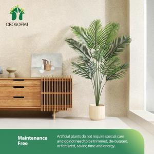 Kunstpalmen, 170 cm, plastic kunstplant, groot, areca palm in pot, woonkamer, balkon, slaapkamer, groen, decoratie (1 stuks)