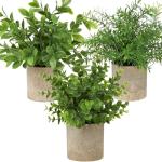 in pot, , klein als echt, 3 stuks, bureauplanten, mini-voor tafeldecoratie, huis, balkon, kantoor, decoratie #1
