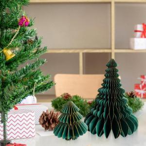 Weihnachtsbaum aus Papier, Weihnachtsbaum aus Papier basteln | Weihnachtsbaum-Papiermodell,Weihnachtsbaum-Weihnachtsdekoration, Szenen-Layout-Requisiten, 2 x für Tischdekoration