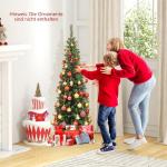 180 cm kerstboom met ledverlichting, kunstkerstboom met 390 takken en 180 ledlampen, dennenboom, kerstdecoratie voor kantoor, woning, winkel (180 cm)