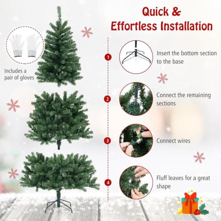 Künstliche Weihnachtskiefer, Schneebedeckter Weihnachtsbaum Mit Metallständer, Künstlicher Weihnachtsbaum for Zuhause, Büro, Außen- Und Innendekoration, Einfache Montage, 2,4 