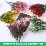 Kunstmatige lavendel bloemen, 8 bundels nep decoratieve bloemen buiten kunstmatige lavendel plant boeket plastic faux bloem voor tuin