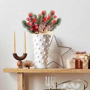 Künstliche Balkonpflanzen Blumenkasten Dekoration, 8 Stück, künstlicher Zweig, Bastelkranz, Pick Künstliches Obst (D, One Size)