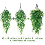 , realistische klimop, 90 cm lengte, hangende , planten, plastic planten voor binnen en buiten, kunstplant voor decoratie, thuis, keuken, tuin, kantoor (90 cm)