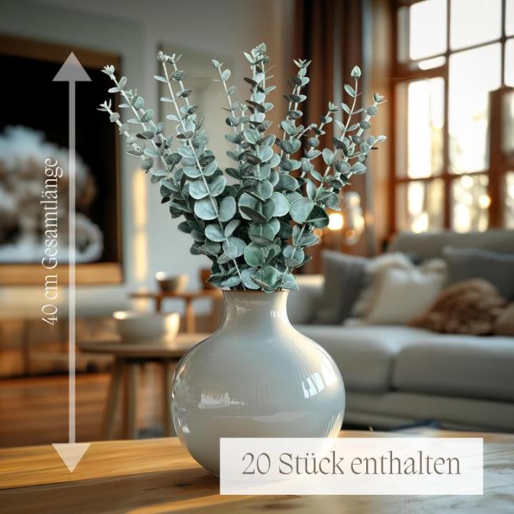 Eucalyptus decoratie 20 stuks, eucalyptus, eucalyptus, eucalyptus, eucalyptusplant, kunstmatige eucalyptus, eucalyptus-takken