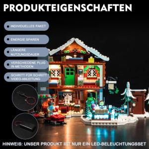 Ledlichtset compatibel met Lego Almhütte 10325 (geen model), decoratieve verlichtingsset voor icons, Alpine Lodge, creatief speelgoed, standaard versie