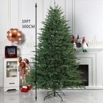 Künstlicher Weihnachtsbaum aus hochwertiger Fichte, 2,44 m, für Zuhause, Büro, Partydekoration, mit 1620 Zweigspitzen, einfacher Aufbau, Metallscharniere und Faltbarer Basis, 3 