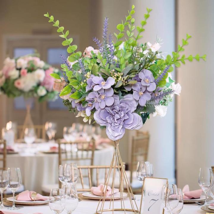 Kunstmatige pioenrozen, lavendelstruiken, kunstbloemen, echt uitziende voor doe-het-zelf, bruiloft, boeket, tuin, feest, hotel, kantoor, decoratie, tafelstukken, paars
