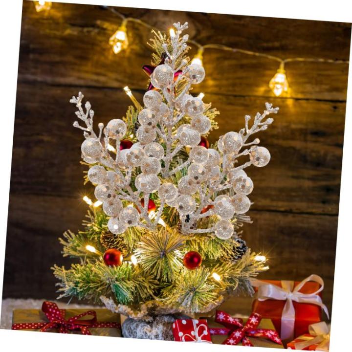 10st Weihnachts-beerenimitat Weihnachtstannenzweig Weihnachtsbaum Beere Am Zweig Beeren-dekor Weihnachtspicks Für Baum Weihnachtsblumenstiele Weihnachtsbeerenzweige Trimmen Schaum