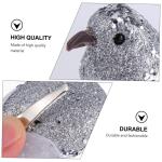 4 Stück künstlicher Vogel gefälschte Vögel zum Basteln Weihnachtsvögel Dekoration Urlaub rote Vögel künstliche blüten Artificial Tiermodell künstliche Vögel Schaum Silver