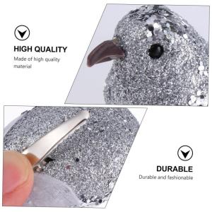 4 Stück künstlicher Vogel gefälschte Vögel zum Basteln Weihnachtsvögel Dekoration Urlaub rote Vögel künstliche blüten Artificial Tiermodell künstliche Vögel Schaum Silver