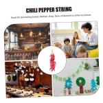 2 Sätze Simulierte Hängende Knoblauchspieße Wohnraumdeko Ladeneinrichtung Paprika Dekoration Gefälschte Hängende Pfeffergirlande Pfeffer Für Bauernhausdekor Schaum Rot 5 Stü