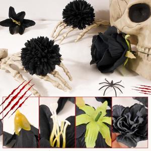 20 stuks kunstbloemkoppen, kunstbloemen, rozenkoppen, kunstbloemkoppen, versiering, handwerk, bloemen voor carnaval, party, bruiloft decoratie