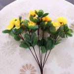 Kunstblumen Deko Künstliche Blumen Blumenstrauss Künstlich Große 33 cm Gardenie Blume Dekoration für Zuhause Tisch Büro Hausgarten Geburtstag Party 0515