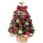 Mini kerstboom kleine kerstboom met verlichting LED tafel kerstboom klein kunstmatig versierd voor Kerstmis decoratie 60 cm