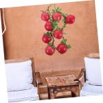 1 Satz Simulation Obst Hängende Schnur Zitronenornament Künstliche Äpfel Zur Lebensechten Dekoration Faux Früchte Stütze Heimdekoration Lehrmodelle Für Obst Ornamente PVC Rot