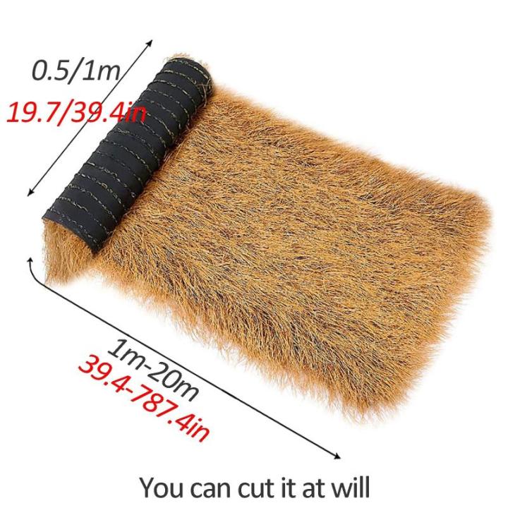 Kunststrodak, kunststrodak, synthetisch strodak, synthetische strogras, kunstpalmstrorollen, simulatie strodak, nep strodak voor tuin, omheining, binnenplaats (0,5 x 3 m