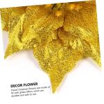 14 STK Künstliche Blumen Weihnachtsglitzerblume Stoff Weihnachtsstern Blumen Gold Kunstblumen Zur Dekoration Glitzerblumen Kuchendekorationen Weihnachtsglitter Große Kugeln Sport