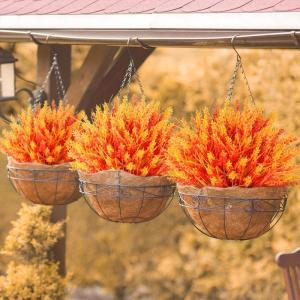 Kunstbloemen, 10 bundels voor buiten, met bloemen, uv-bestendig, kunststruiken, planten voor tuin, raam, veranda, balkon, hangende plantendecoratie