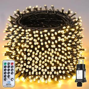 Lichtsnoer van 80 m, 1330 leds, 31 V, kerstverlichting voor buiten, met afstandsbediening, waterdicht, lichtketting met 8 modi en geheugen, voor binnen, tuin, balkon, dennenboom, w