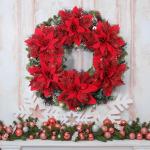 12 Weihnachtsstern-Weihnachtsdekorationen Weihnachtsbaum-Blumendekorationen Mit Clips Und Stielen Künstliche Weihnachtssterne Für Weihnachtskranz-Partydekorationen