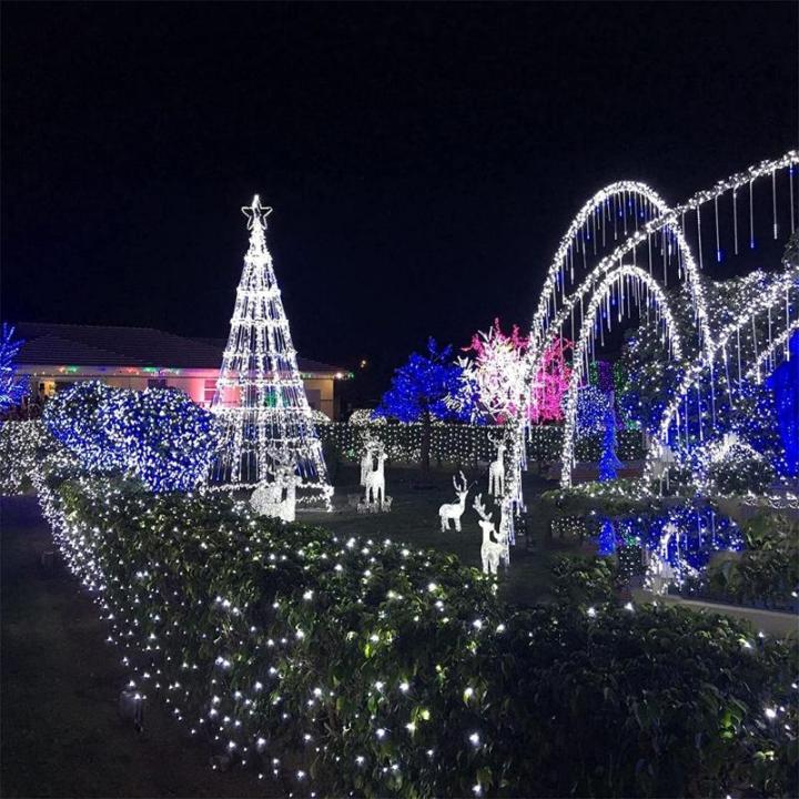 Kerstboomverlichting Wit, 20M 200 LED Lichtsnoer, Waterdicht Lichtketting, Kerstlichtsnoer, voor en buiten, 8 verlichtingsmodi, Timerfuncties, Decoratie Kerstmis