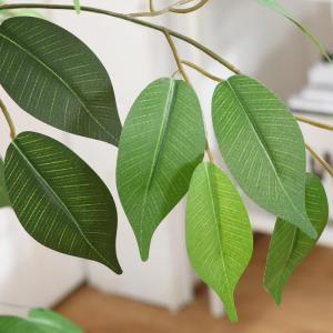 Ficus Benjamina , 120 cm, groot, met natuurhouten stam, kamerplant, kunstboom in pot, voor thuis, kantoor, balkon, decoratie (2 stuks)