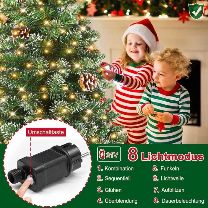 Kunstkerstboom met verlichting, sneeuweffect, led, kerstboom, dennenbouw, kerstdecoratie met ijzeren standaard, 120 cm, 120 cm